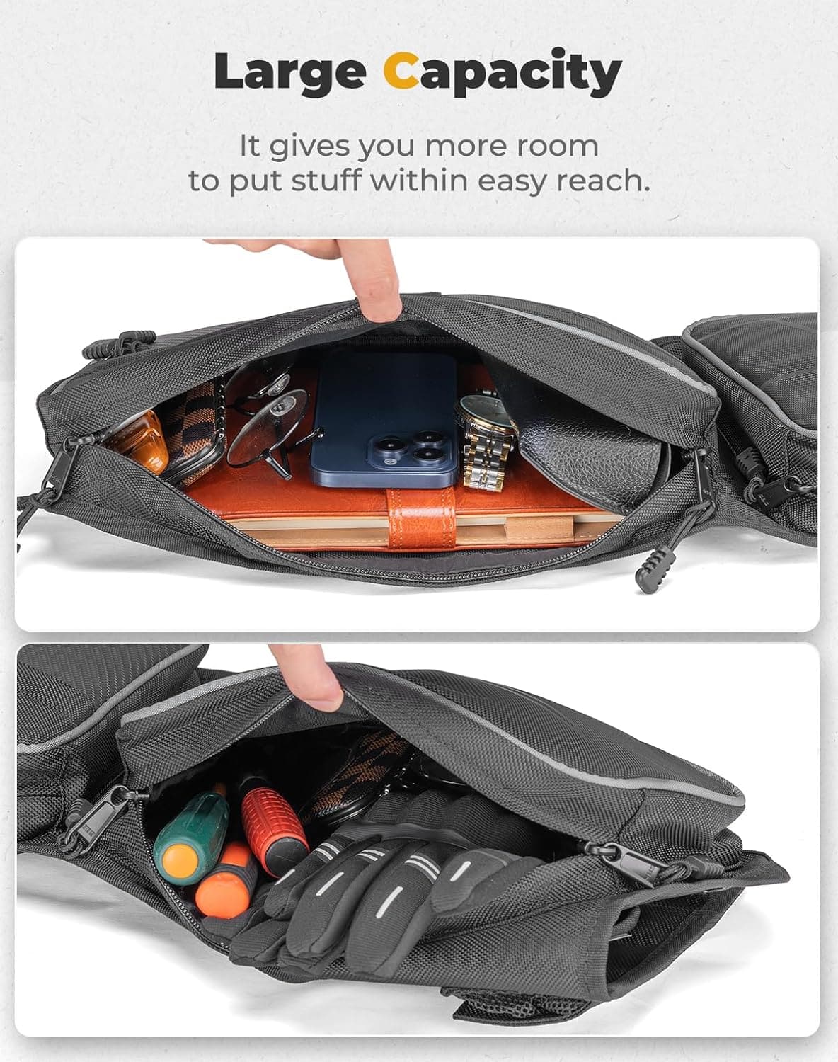 Photo of Kemimoto Front Door Bag for Polaris RZR XP 1000/4 1000 2024-2025 by Kemimoto - Premium for UTVs / Side by Sides