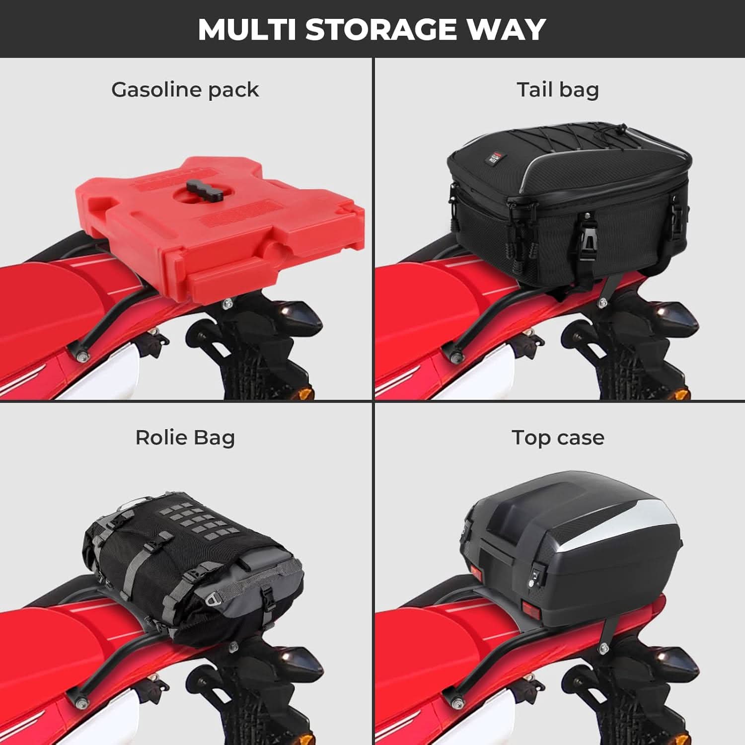 Photo of Rear Rack Luggage Rack for CRF450L CRF450RL by Kemimoto - Premium for UTVs / Side by Sides