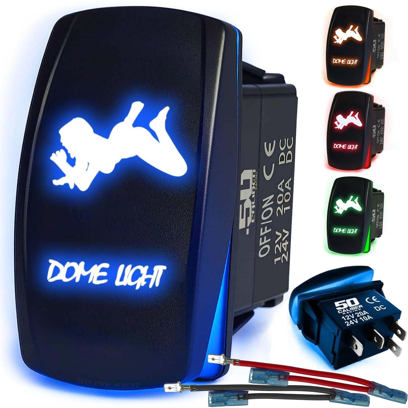 Waterproof Funny Rocker Switch - 12V ON/Off, LED Backlit with Custom Etched Design | R1 Industries