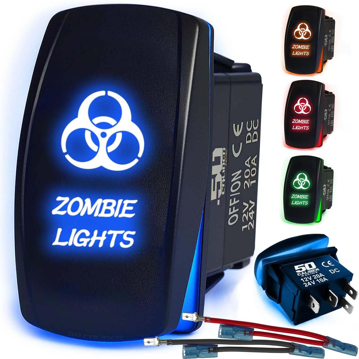50 Caliber Waterproof LED Rocker Switch