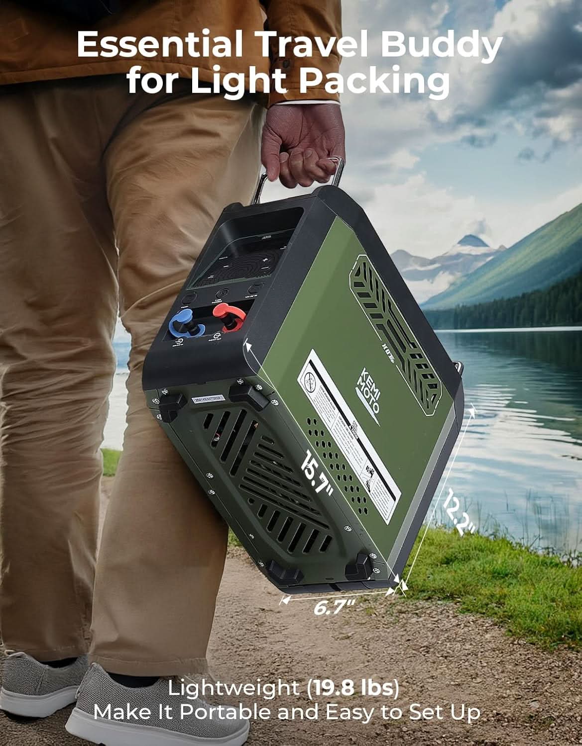 Photo of Portable Propane Hot Water Heater with Pump, 20,000 BTU by Kemimoto - Premium for UTVs / Side by Sides