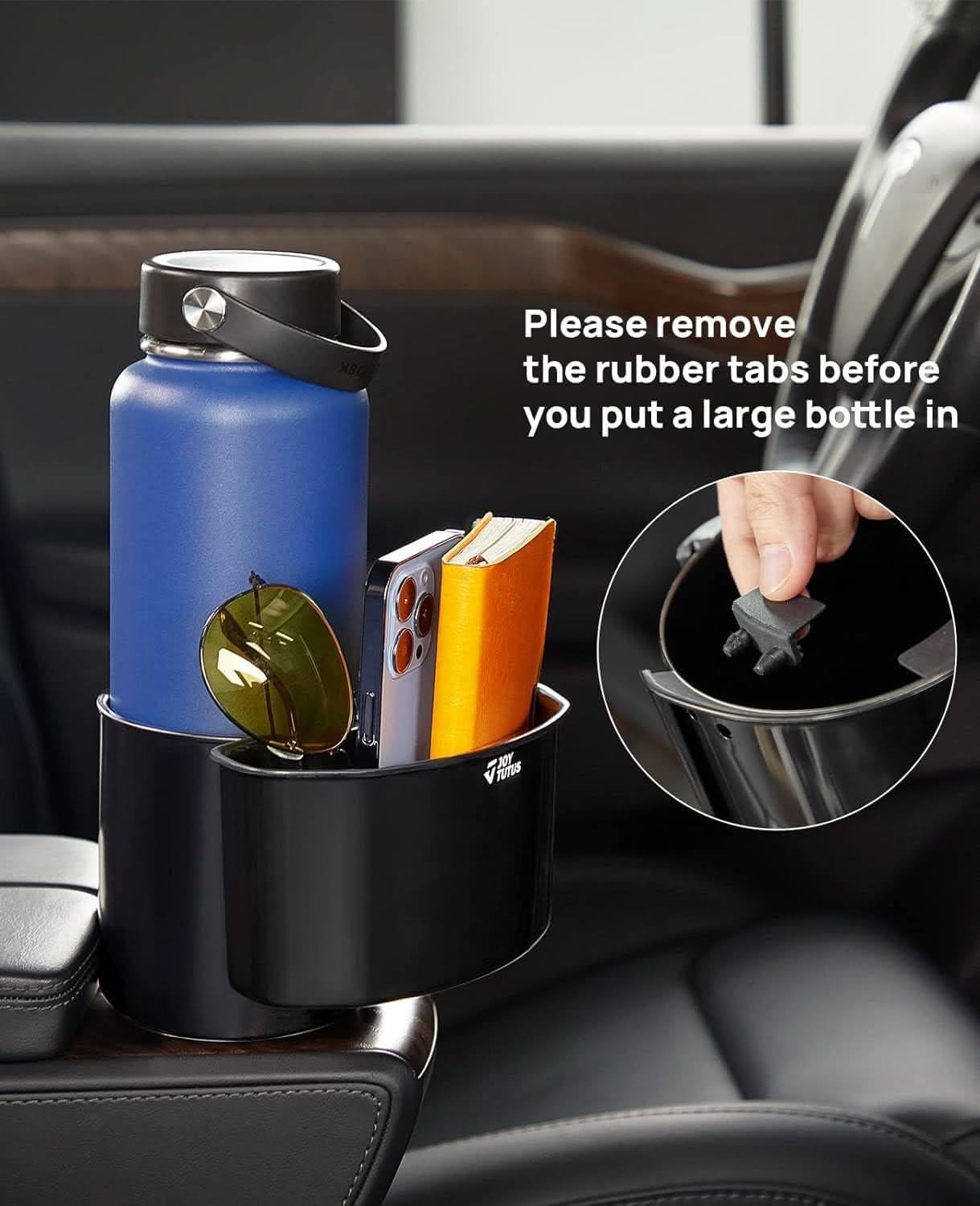 Photo of JOYTUTUS Cup Holder Expander for Car 18-40oz (3.4-3.8 Inch) by Kemimoto - Premium for UTVs / Side by Sides