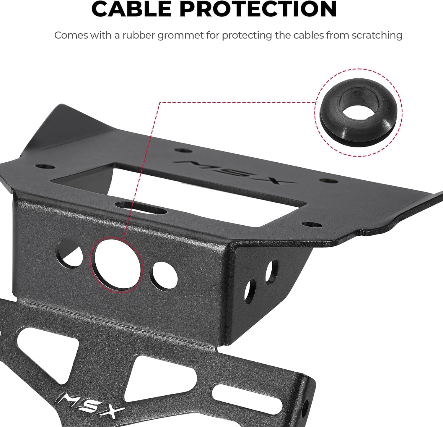 Photo of License Plate Bracket for Grom MSX125 2020-2017 by Kemimoto - Premium for UTVs / Side by Sides