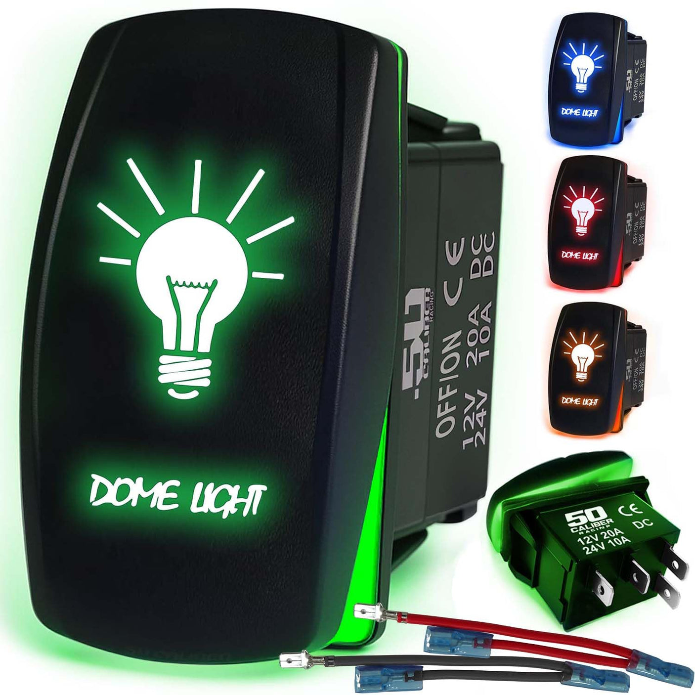 Waterproof Funny Rocker Switch - 12V ON/Off, LED Backlit with Custom Etched Design | R1 Industries