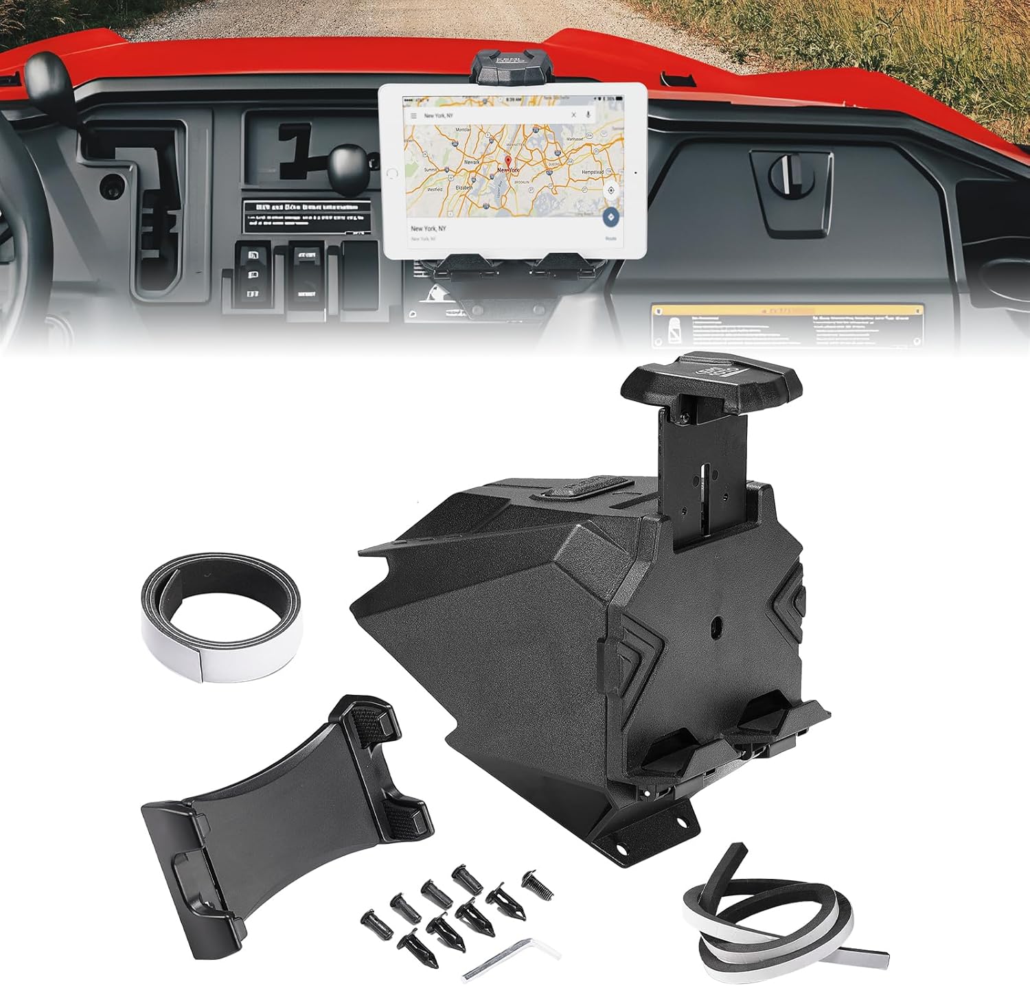 Photo of Kemimoto Electronic Device Mount for Pioneer 1000/ 1000-5/ 1000-6 2022-2025 by Kemimoto - Premium for UTVs / Side by Sides