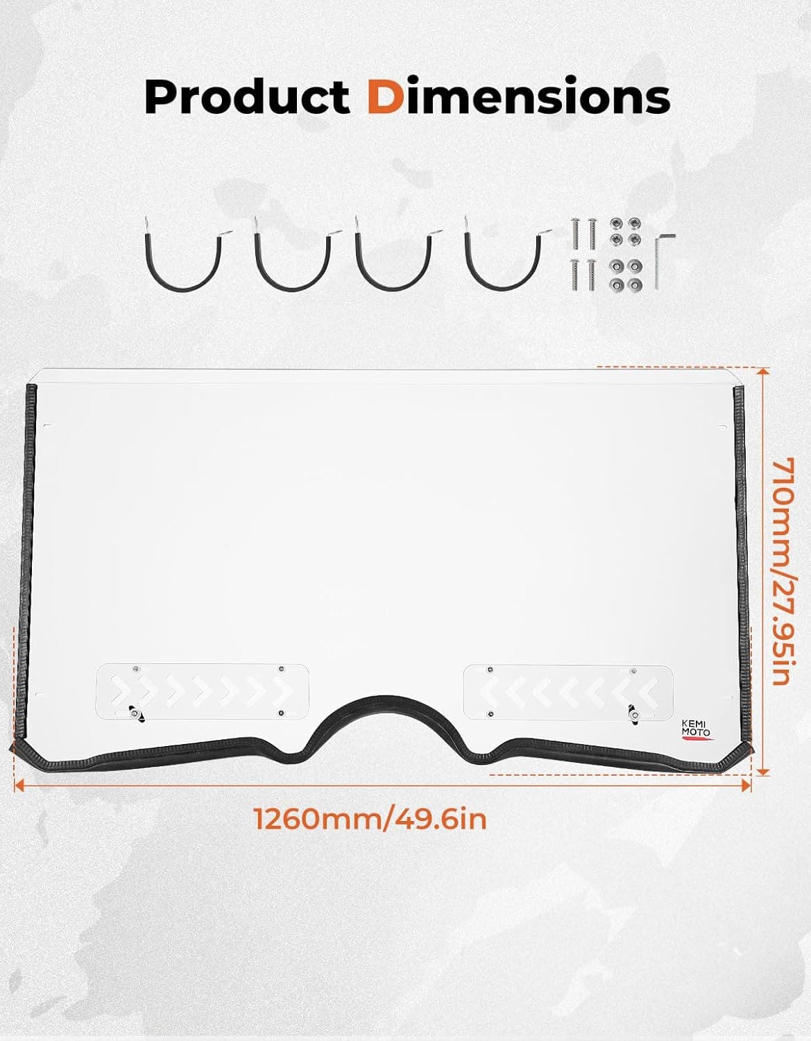 Photo of Kemimoto Full Windshield for Rhino 450 /660 /700 2004-2013 by Kemimoto - Premium for UTVs / Side by Sides