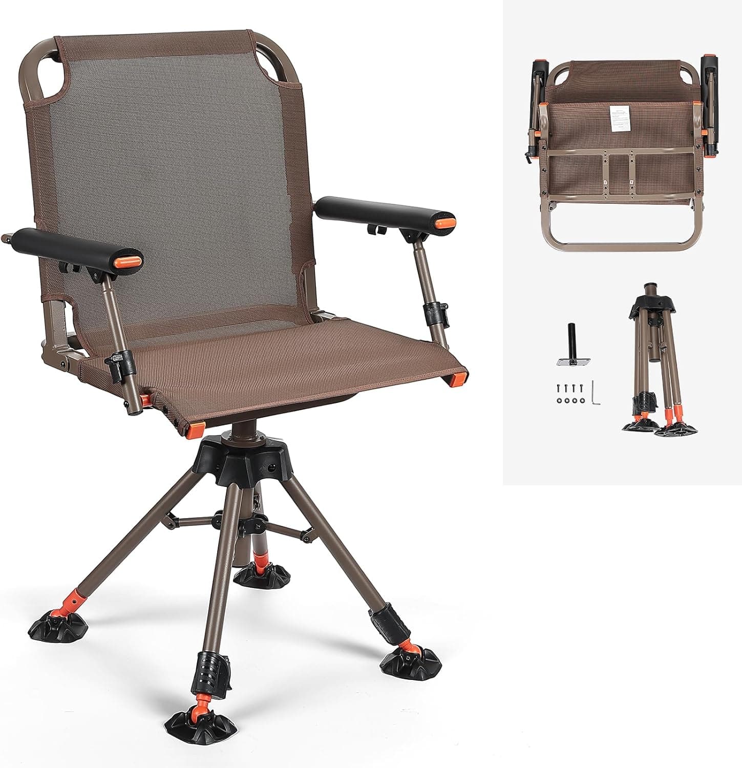 Photo of Hunting Chair 360 Degree Silent Swivel Folding Chair by Kemimoto - Premium for UTVs / Side by Sides