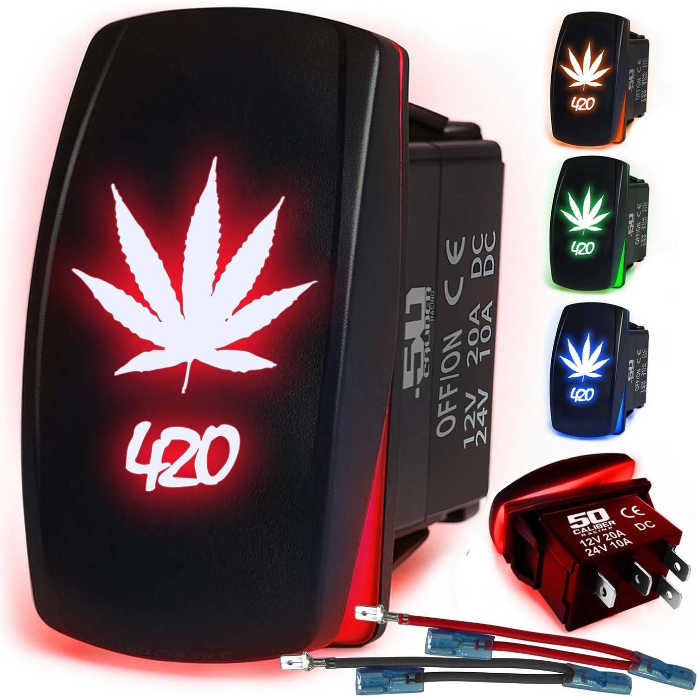 Waterproof Funny Rocker Switch - 12V ON/Off, LED Backlit with Custom Etched Design | R1 Industries