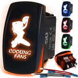 Waterproof Funny Rocker Switch - 12V ON/Off, LED Backlit with Custom Etched Design | R1 Industries