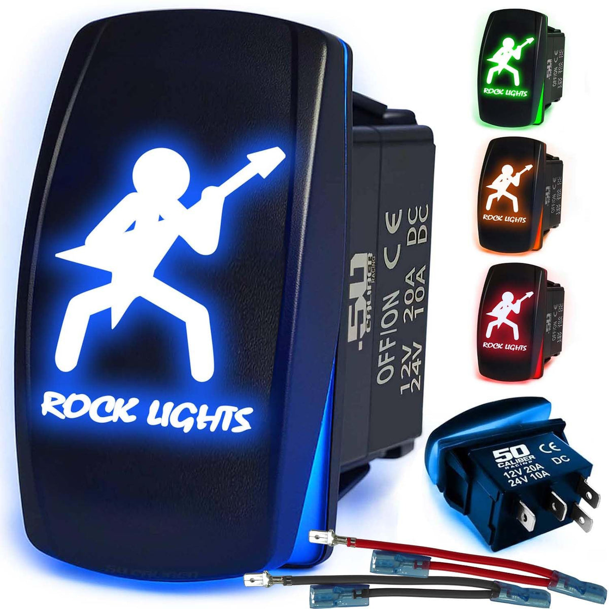 Waterproof Funny Rocker Switch - 12V ON/Off, LED Backlit with Custom Etched Design | R1 Industries