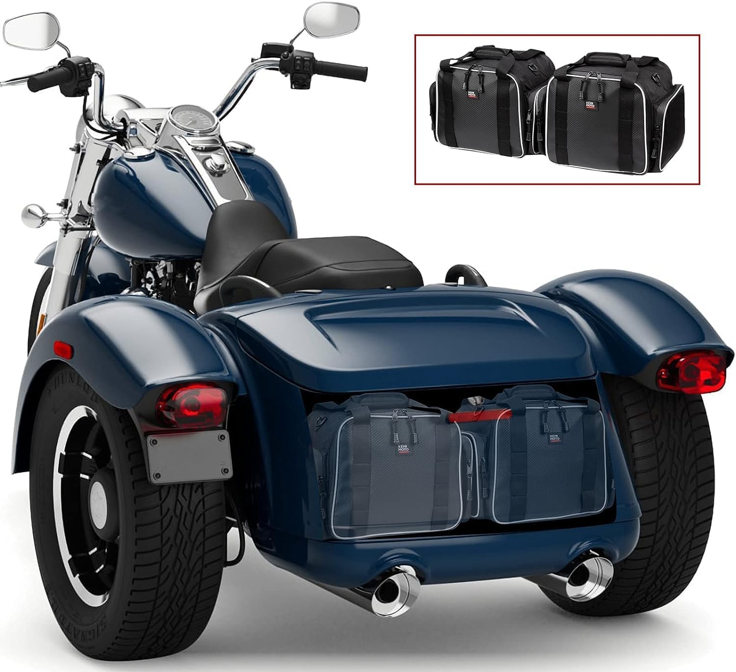 Photo of Trunk Liner Bags 1 Pairs for Harley Tri Glide 2009-2025 by Kemimoto - Premium for UTVs / Side by Sides