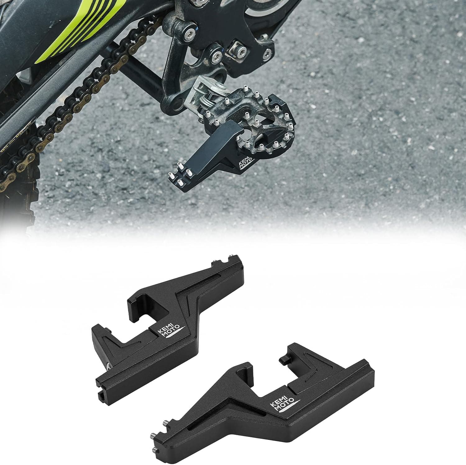 Photo of Universal Driver Footpegs Extension Bracket by Kemimoto - Premium for UTVs / Side by Sides