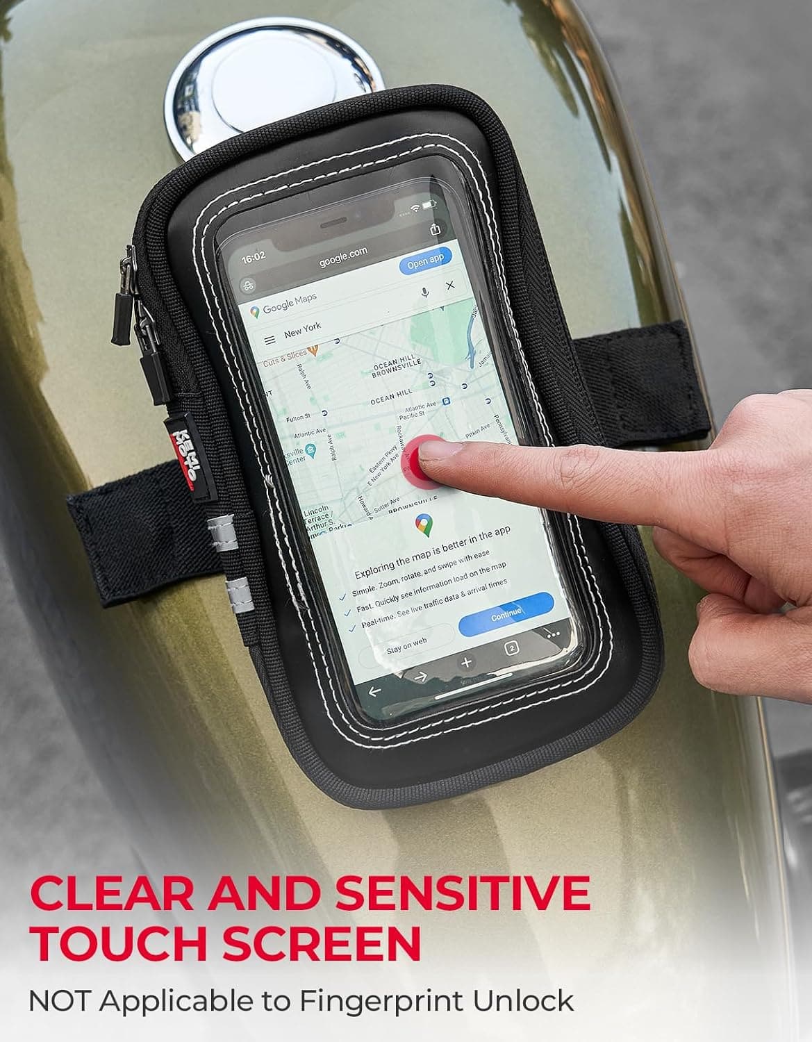 Photo of Motorcycle Universal Phone Bag by Kemimoto - Premium for UTVs / Side by Sides