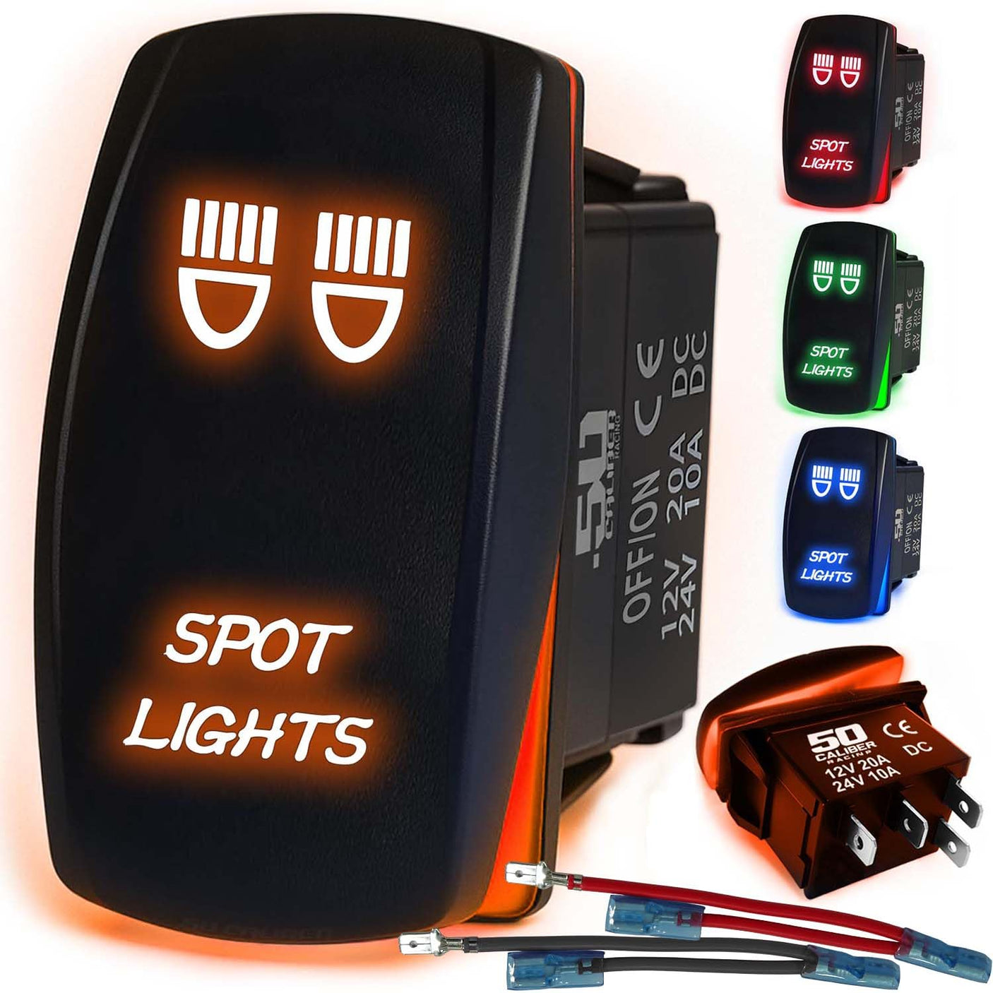 Waterproof Funny Rocker Switch - 12V ON/Off, LED Backlit with Custom Etched Design | R1 Industries