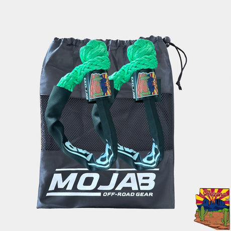 Photo of Soft Shackle 3/8'' x 22” with sleeve and bag (Set of 2 Shackles) (Lifetime Warranty) by MOJAB OFFROAD - Premium Soft Shackle for UTVs / Side by Sides