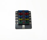 50 Caliber Racing 10 Way Screw Fuse Block - LED Indicators