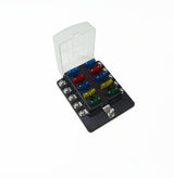 50 Caliber Racing 10 Way Screw Fuse Block - LED Indicators
