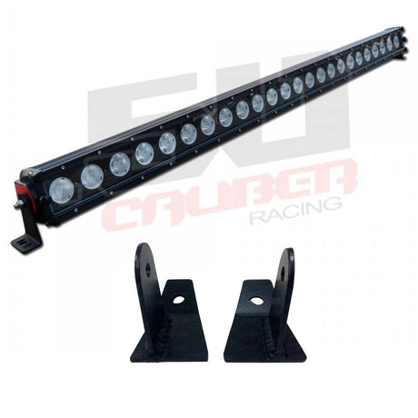 50 Caliber Racing Polaris General LED Light Bar Brackets - Brow Mount + USA Made Steel (2015-2018)
