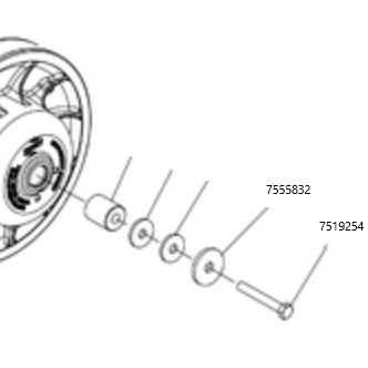 Photo of RPM Polaris RMK 800 / 850 / 9r / Boost Titanium Secondary Bolt & Washer 7519254 / 7555846 : HEX FLANGE M10 X 1.25 X 40 by RPM SXS - Premium for UTVs / Side by Sides