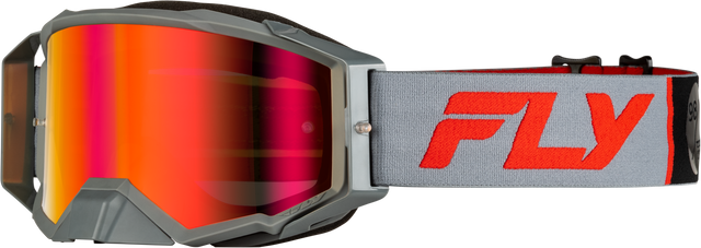 Photo of ZONE PRO GOGGLE GREY/RED W/ LIGHT RED MIRROR/AMBER LENS by FLY RACING - Premium Eyewear for UTVs / Side by Sides
