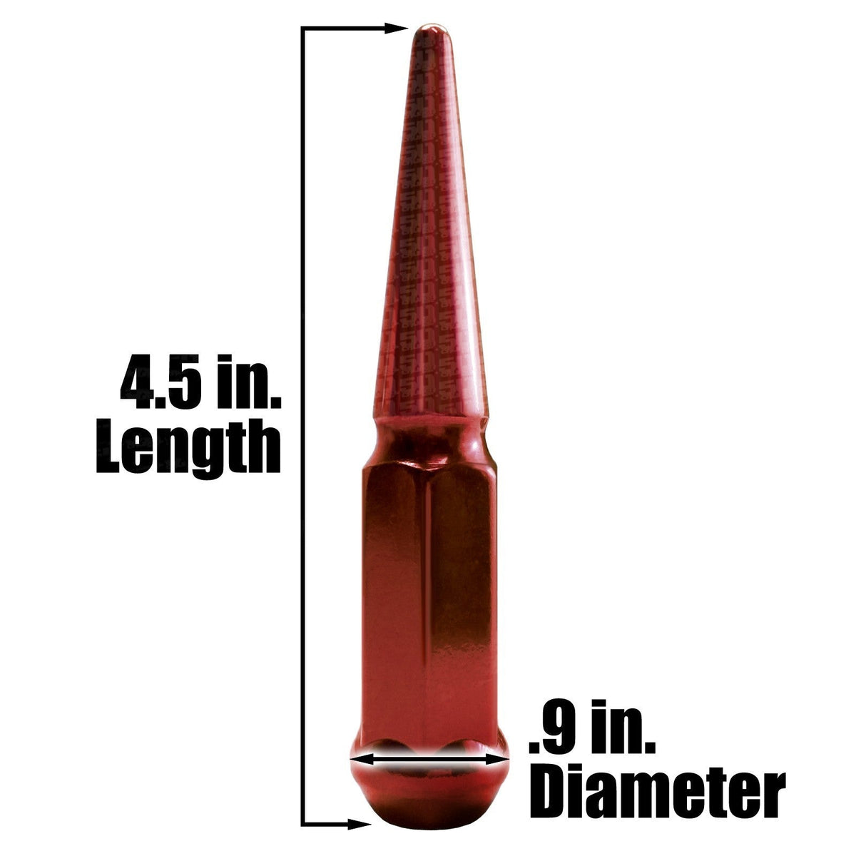 50 Caliber Racing 4.5 Inch Spike Lug Nut Singles