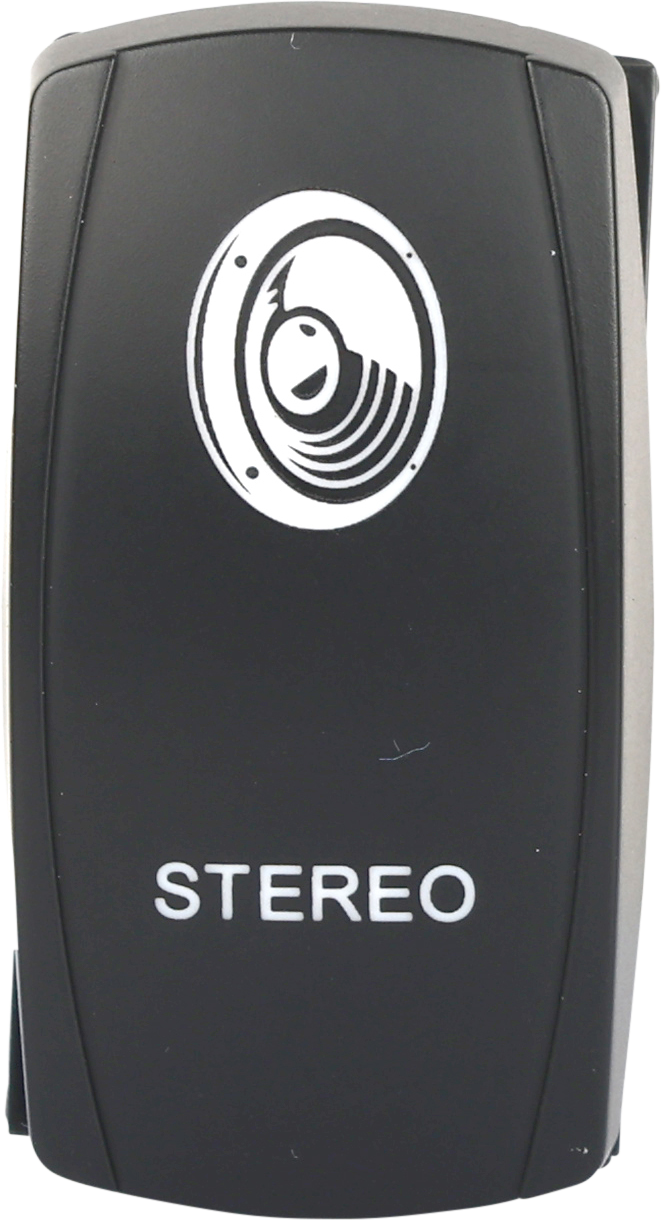 Photo of STEREO ACCESSORY LED SWITCH PRO BACKLIT by OPEN TRAIL - Premium Switches for UTVs / Side by Sides