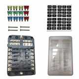 50 Caliber Racing 12 Way Standard LED Circuit Screw Fuse Block