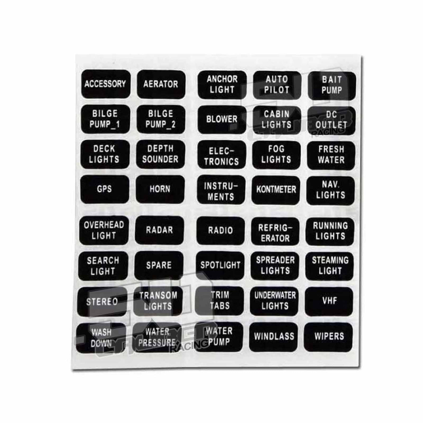 50 Caliber Racing 6 Way Screw 12V Fuse Block with Ground Terminals