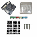 50 Caliber Racing 6 Way Screw 12V Fuse Block with Ground Terminals