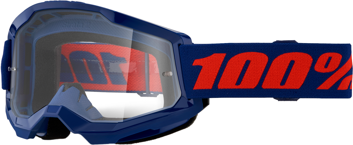 100% Strata 2 Goggles - Navy Clear Lens