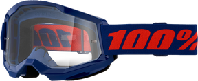 100% Strata 2 Goggles - Navy Clear Lens