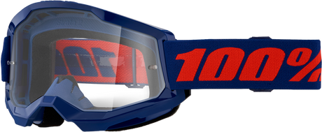 100% Strata 2 Goggles - Navy Clear Lens