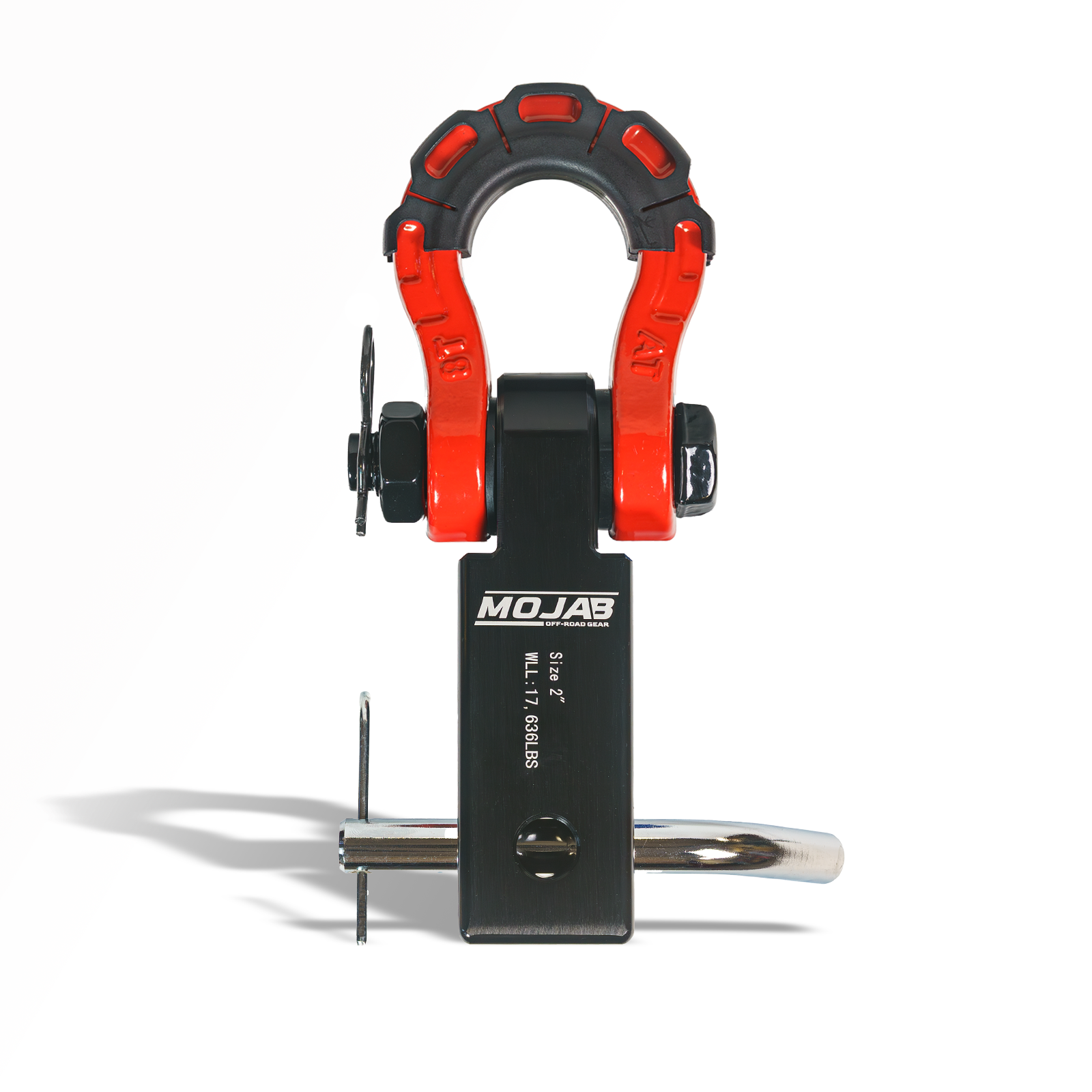 Photo of 2'' Aluminum Hitch Receiver with Steel D-Shackle (LIFETIME WARRANTY) by MOJAB OFFROAD - Premium for UTVs / Side by Sides