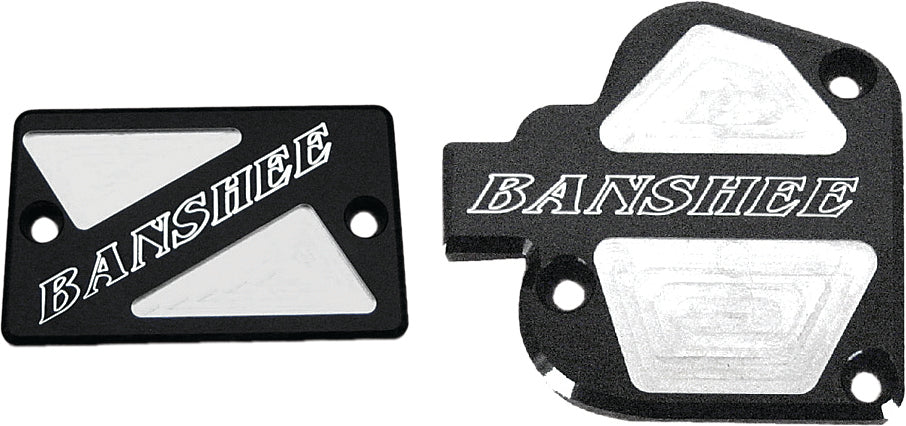 Photo of THROTTLE & BRAKE COVER SET BLACK LOGO BANSHEE by MODQUAD - Premium Body for UTVs / Side by Sides