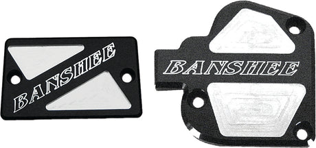 Photo of THROTTLE & BRAKE COVER SET BLACK LOGO BANSHEE by MODQUAD - Premium Body for UTVs / Side by Sides