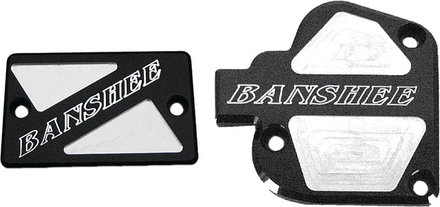 Photo of THROTTLE & BRAKE COVER SET BLACK LOGO BANSHEE by MODQUAD - Premium Body for UTVs / Side by Sides