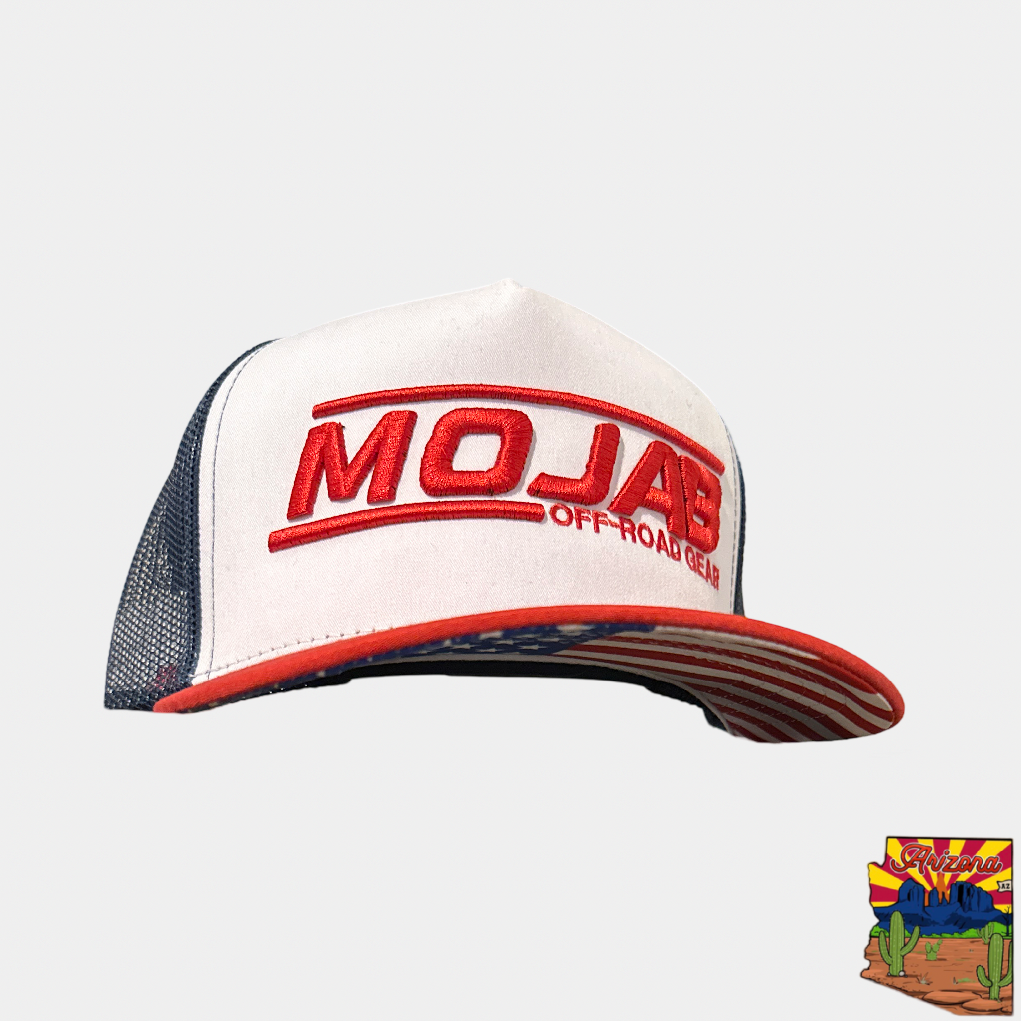 Photo of Mojab snap-back Trucker Hat Flag edition by MOJAB OFFROAD - Premium for UTVs / Side by Sides