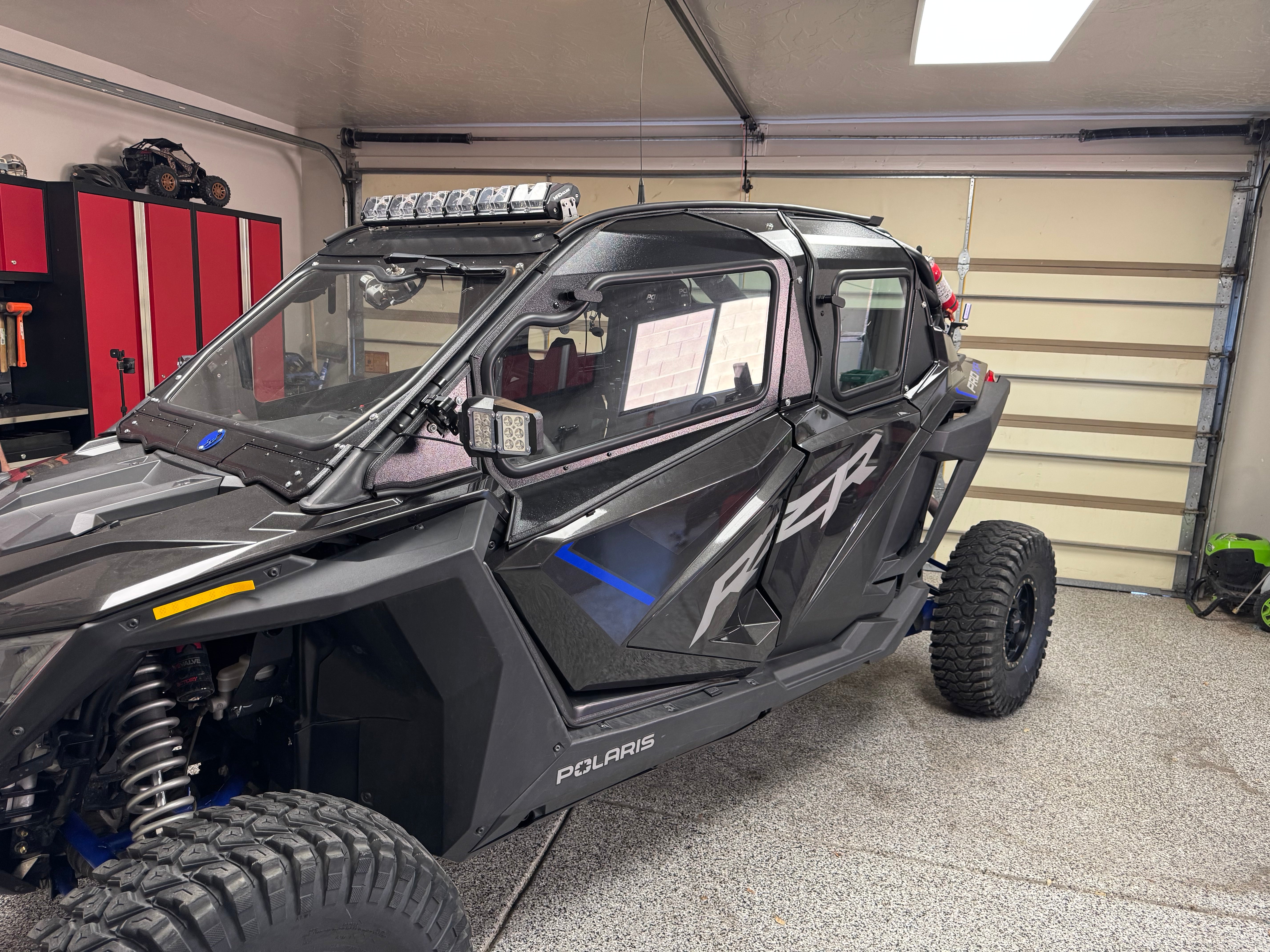Photo of POLARIS RZR PRO XP / TURBO R 4-SEAT Cab Enclosure 2020-24 "THE VAULT" Upper Side Doors & Panels (Patent Pending) by Dirt Warrior Accessories - Premium VAULT for UTVs / Side by Sides