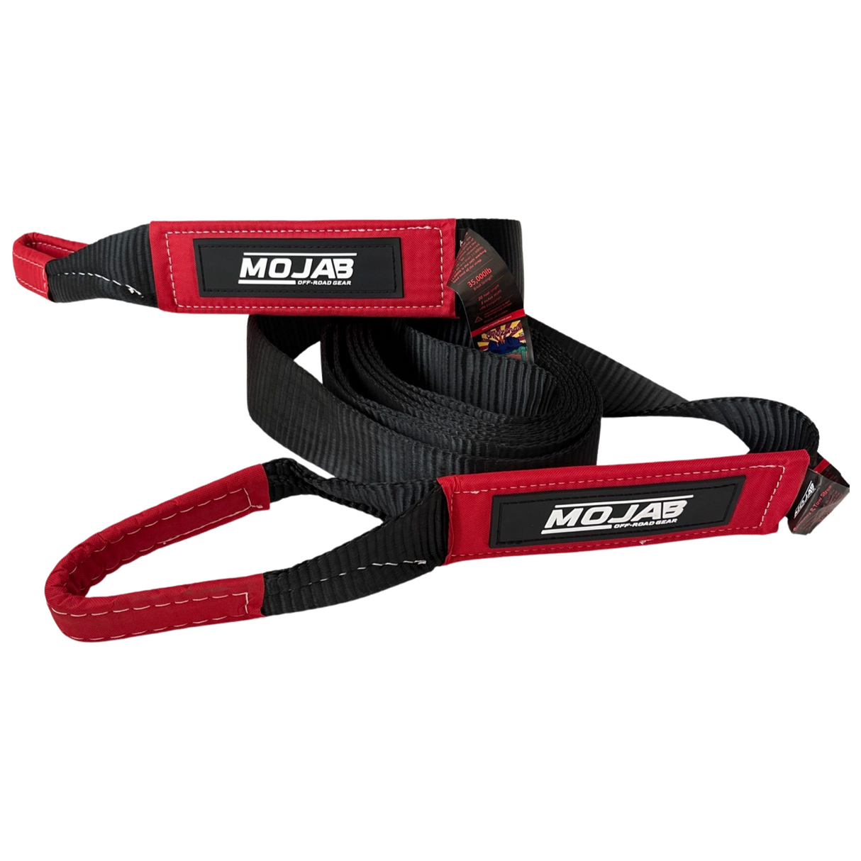 Photo of 3'' x 20' Tow Strap / Winch Strap (Lifetime Warranty) by MOJAB OFFROAD - Premium for UTVs / Side by Sides