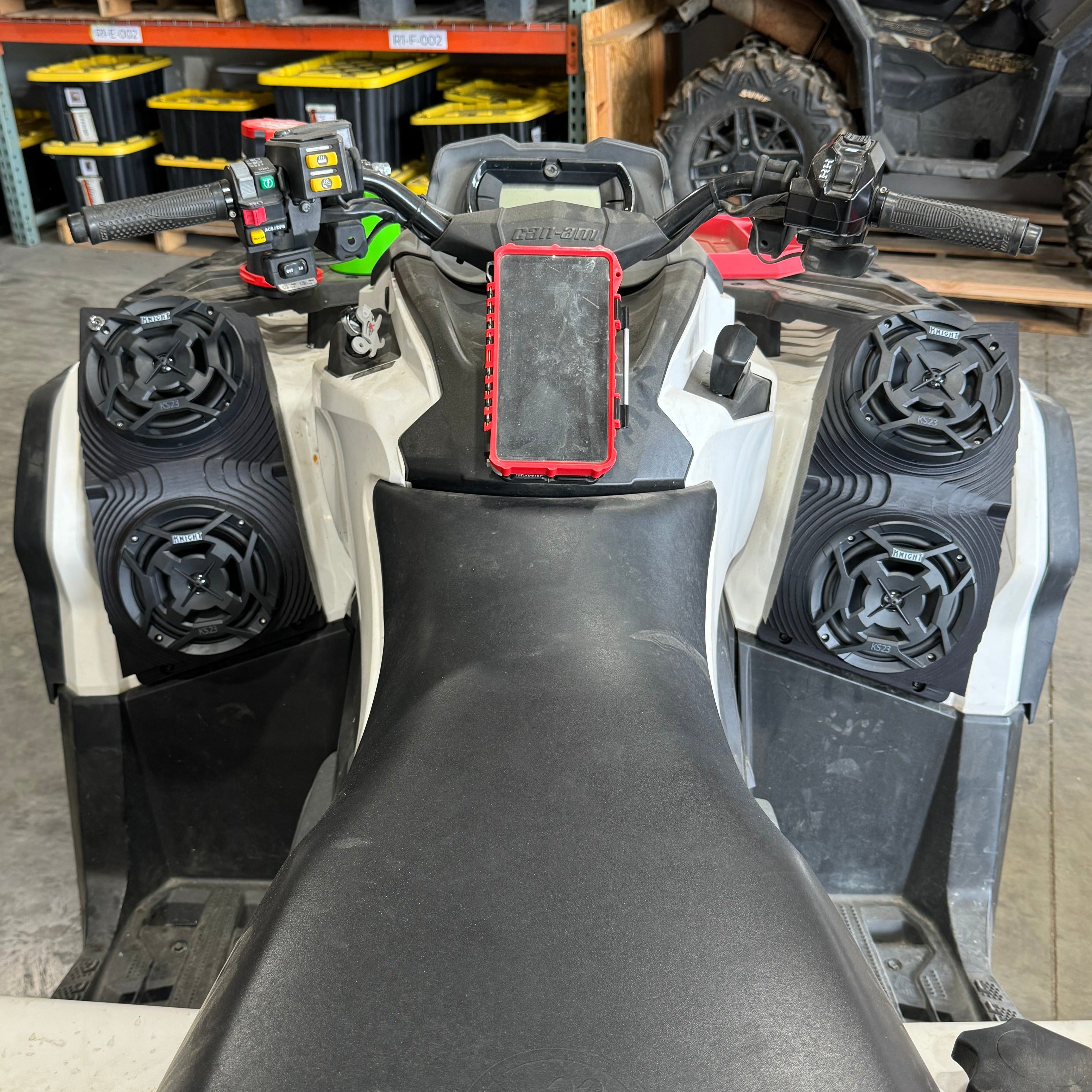 Photo of Can Am Outlander (12–25) Bluetooth LED Double ATV Surround Sound System by Knight ATV - Premium Power Sports for UTVs / Side by Sides