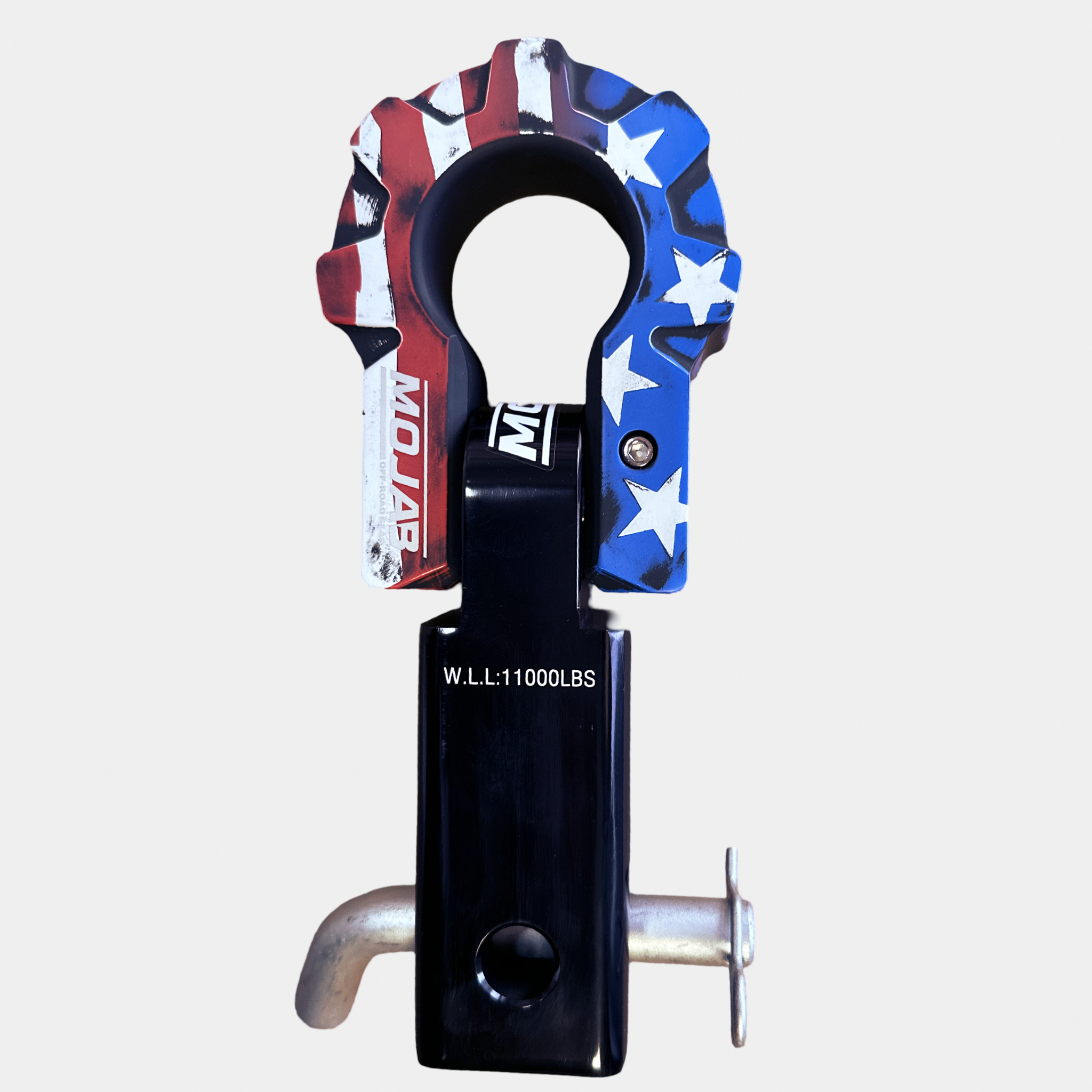 Photo of 2'' Aluminum Hitch Receiver with Aluminum D-Shackle 9T (LIFETIME WARRANTY) by MOJAB OFFROAD - Premium for UTVs / Side by Sides