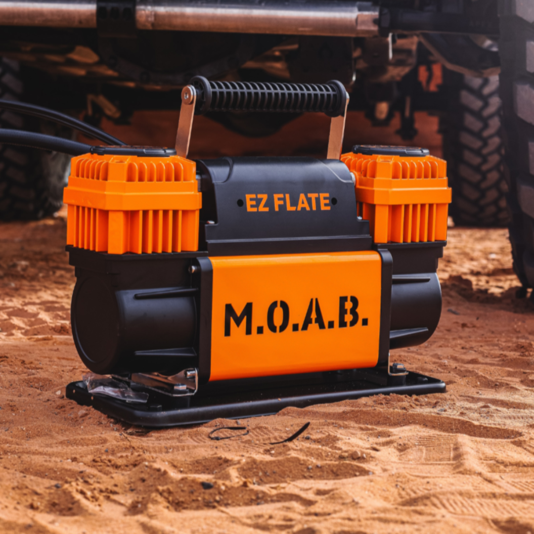 Photo of M.O.A.B. - 10.6 CFM Portable Dual Air Compressor by EZ FLATE - Premium Compressors for UTVs / Side by Sides