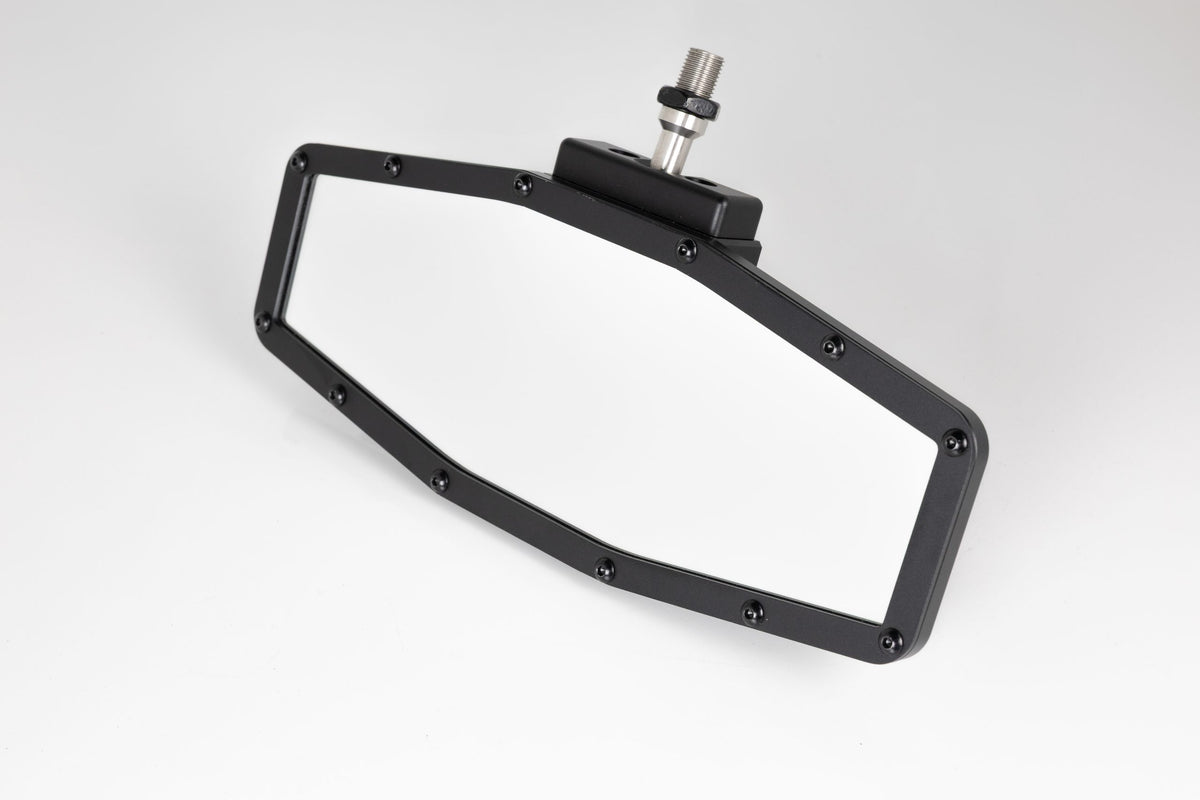 UTV Billet Rear View Mirror - CNC 6061-T6 Aluminum + Rock-Solid Ball Joint + Mildly Convex Lens (Universal)