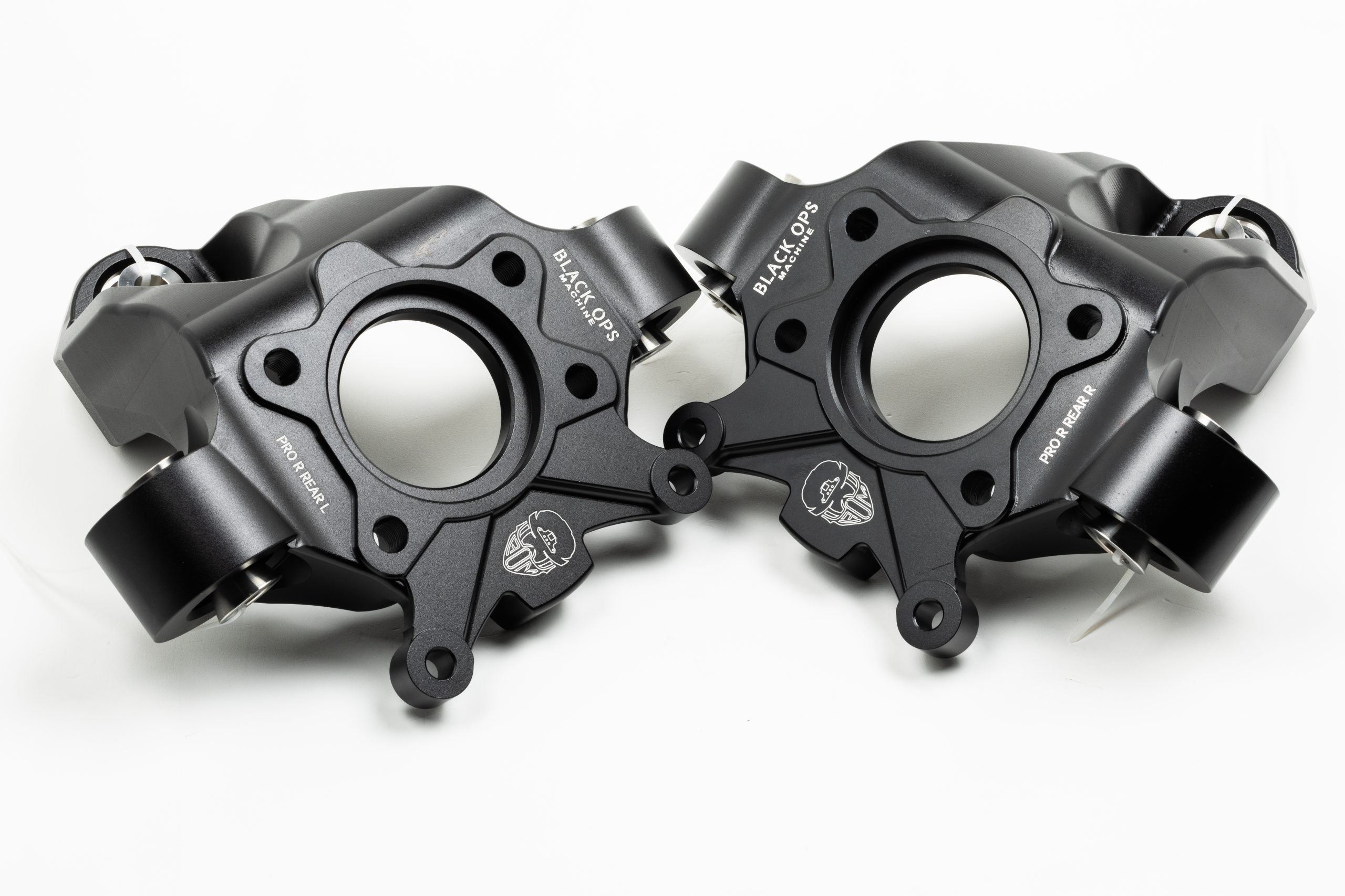 Pro R / Turbo R Rear Knuckles - 6061 Billet Aluminum + Hard Anodized Finish