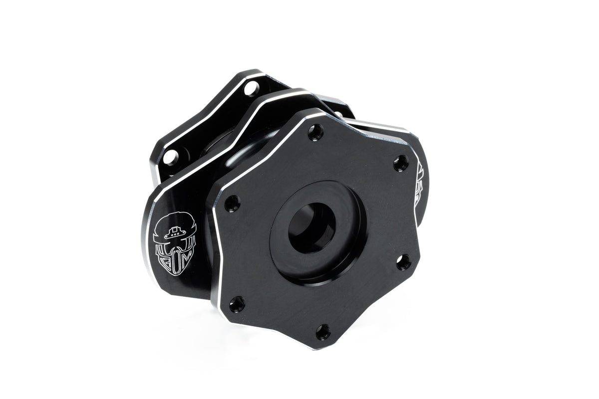 Black Ops Machine Tactical Lock Quick Release - Billet Aluminum, Pin-Lock, Universal 6-Bolt (6x70mm), UTV Steering Wheel Connector