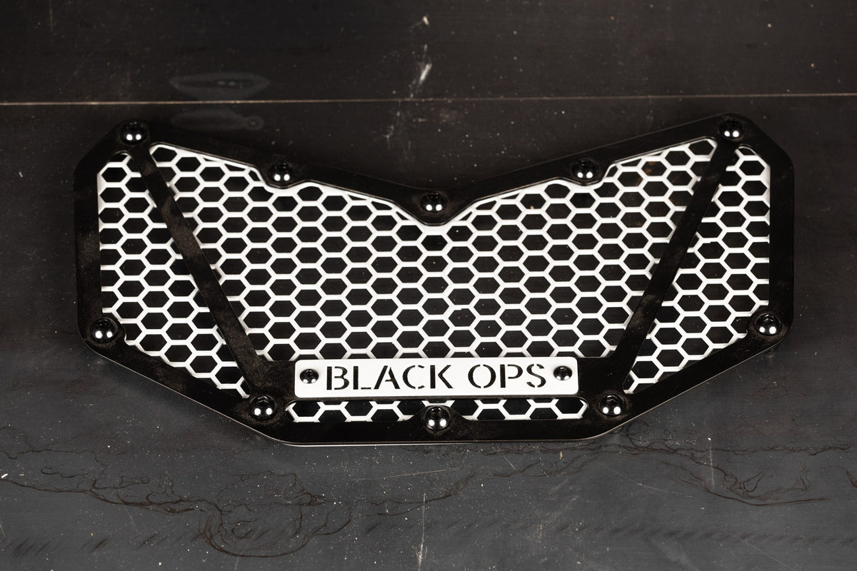 Black Ops Machine Can-Am Maverick X3 Grill - Honeycomb Protection + Full Airflow (Includes Upper Vent)