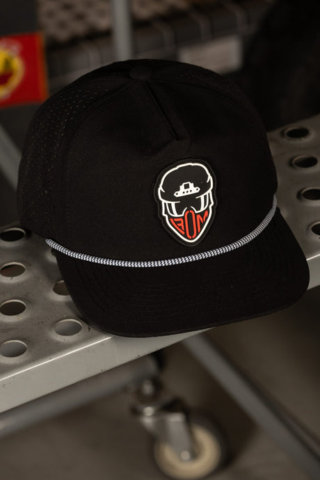 Black Ops Machine Black Rope Hat - Breathable + Water Resistant + Adjustable Snapback (Limited Supply)