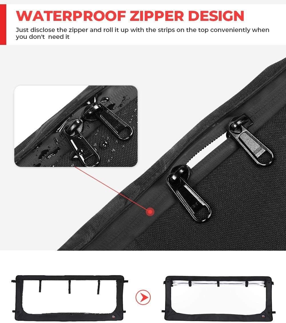 Photo of Clear Full Soft Window for Kawasaki Mule2500/3000/Polaris Ranger by Kemimoto - Premium for UTVs / Side by Sides