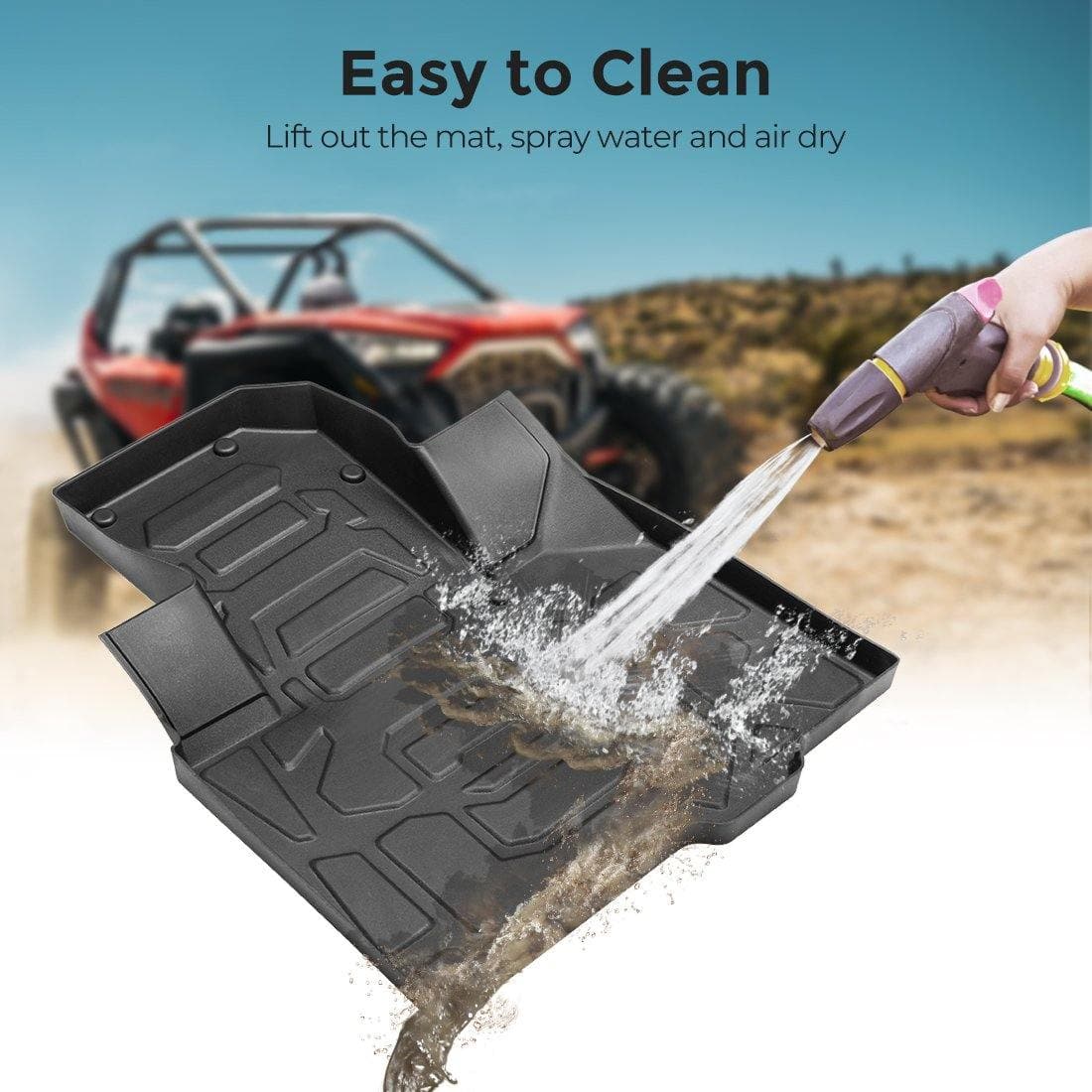Photo of Kemimoto Floor Mats Liners For Polaris RZR PRO XP 2020-2024 by Kemimoto - Premium for UTVs / Side by Sides