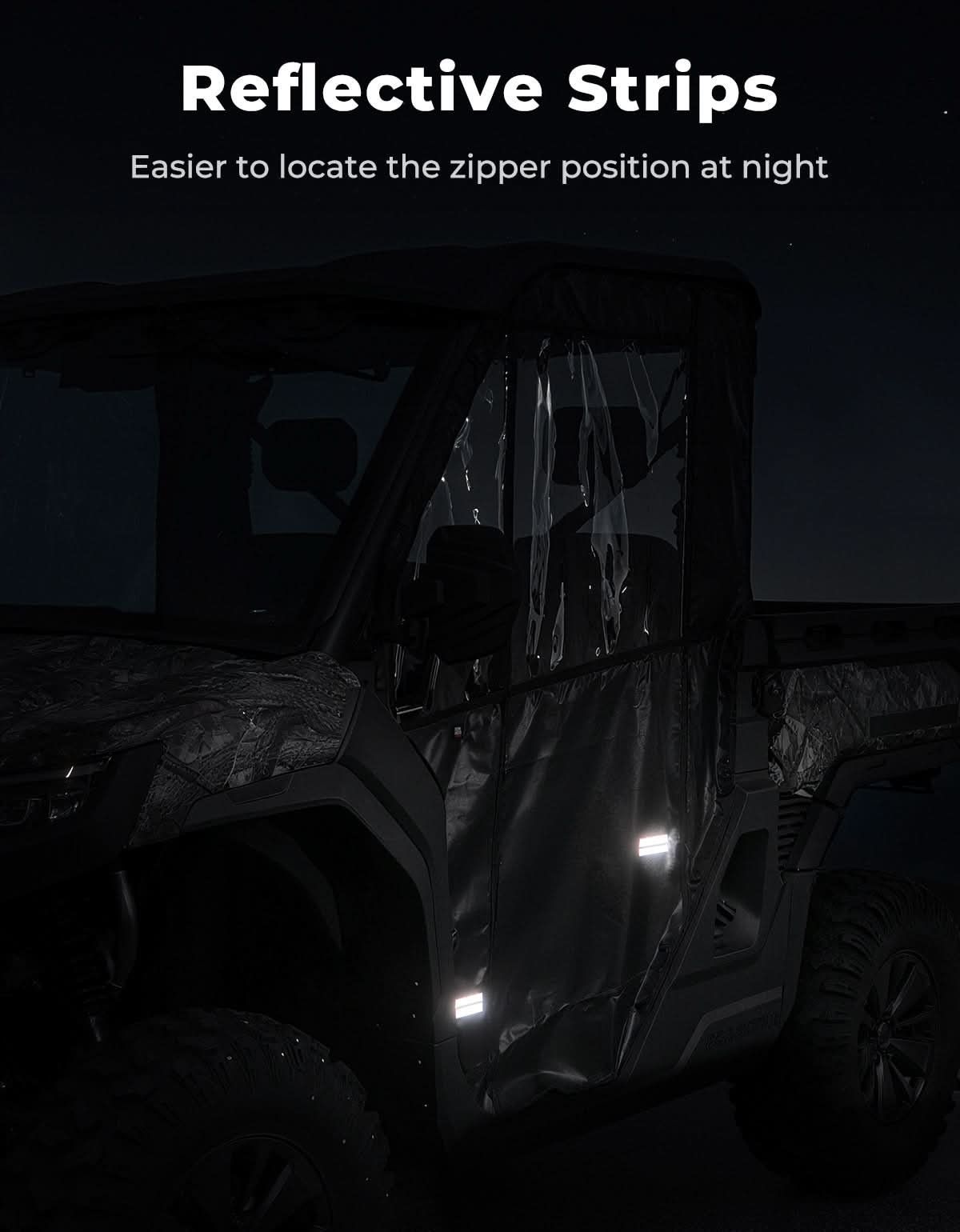 Photo of UTV Soft Full Doors Cab Enclosure for CFMOTO UFORCE U10 Pro by Kemimoto - Premium for UTVs / Side by Sides